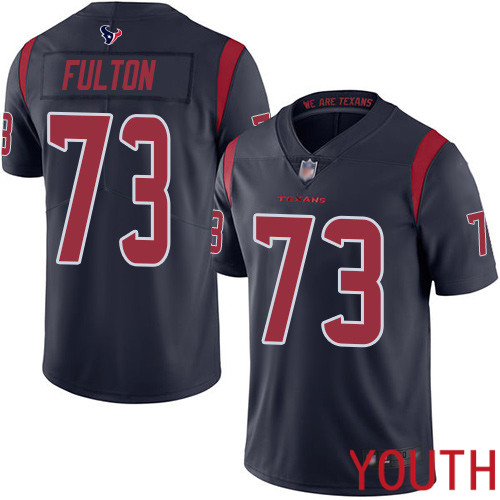 Houston Texans Limited Navy Blue Youth Zach Fulton Jersey NFL Football 73 Rush Vapor Untouchable